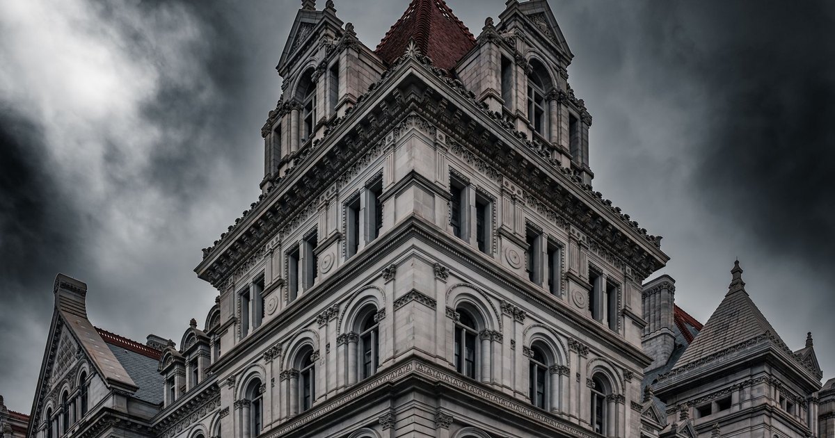 The New York State Capitol building in Albany